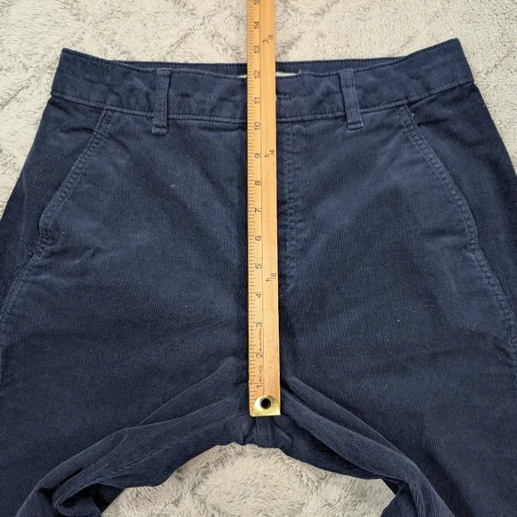 Everlane Pants Womens 10 Blue Navy Corduroy Barrel Leg Cotton Stretch Casual - Picture 6 of 9